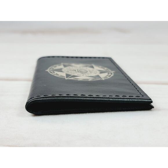 Vintage Utah Peace Officers ASSN Black Leather Bi-Fold Business Card Holder - Picture 8 of 9